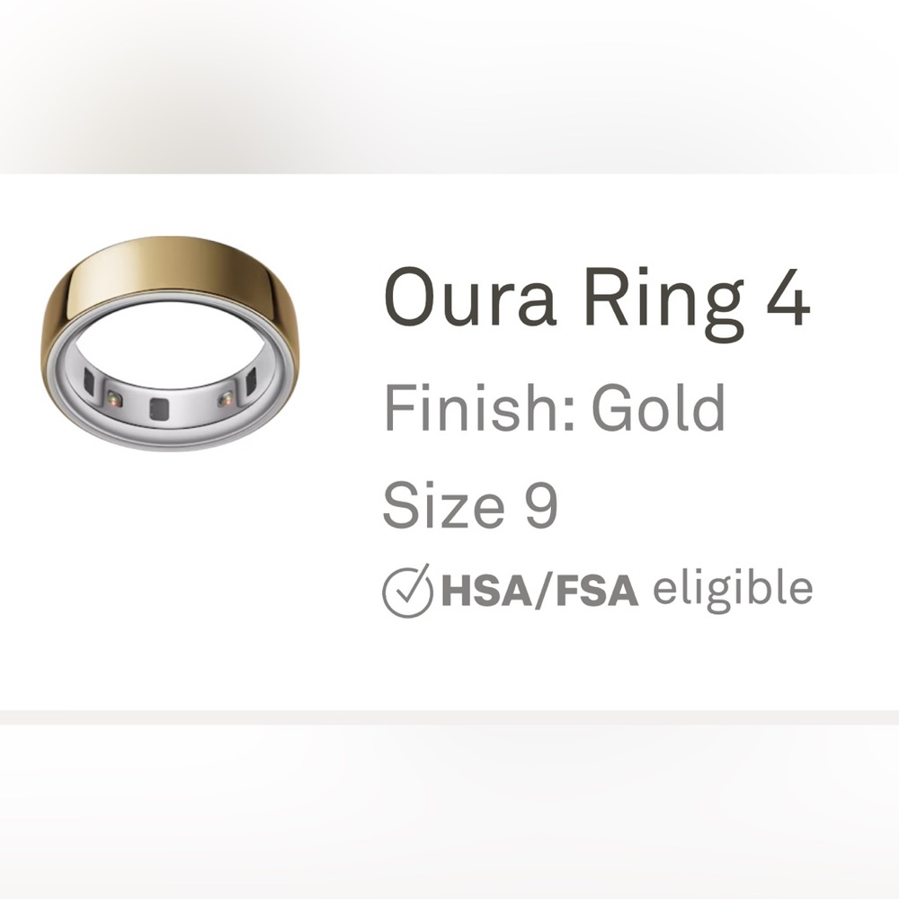 Brand new Oura Ring Gold Size 9